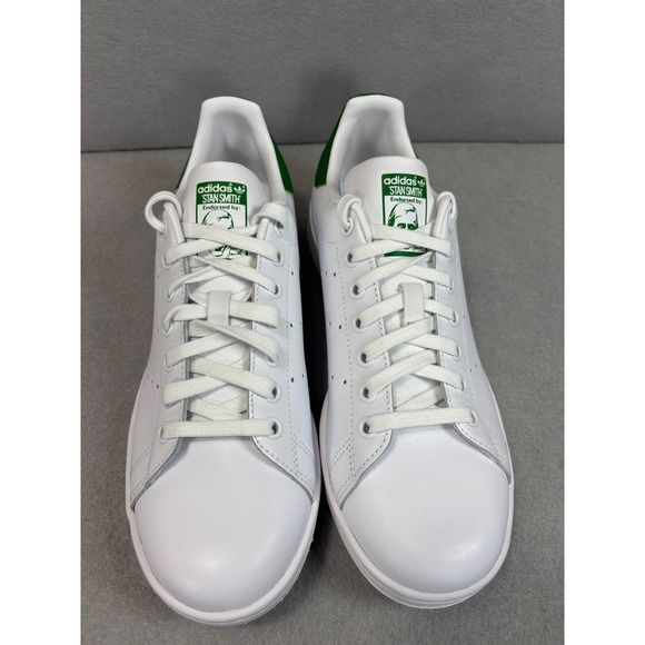 NWOB Authentic ADIDAS STAN SMITH White/Green Leather Men's 8 M - Picture 3 of 7